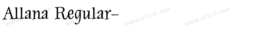 Allana Regular字体转换